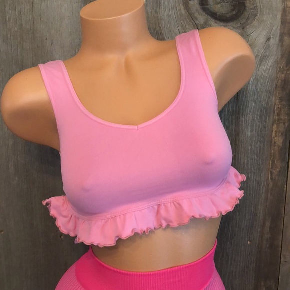 Free People Tops - NWOT Free People Movement Ruffle Top in Pink Size XS/S